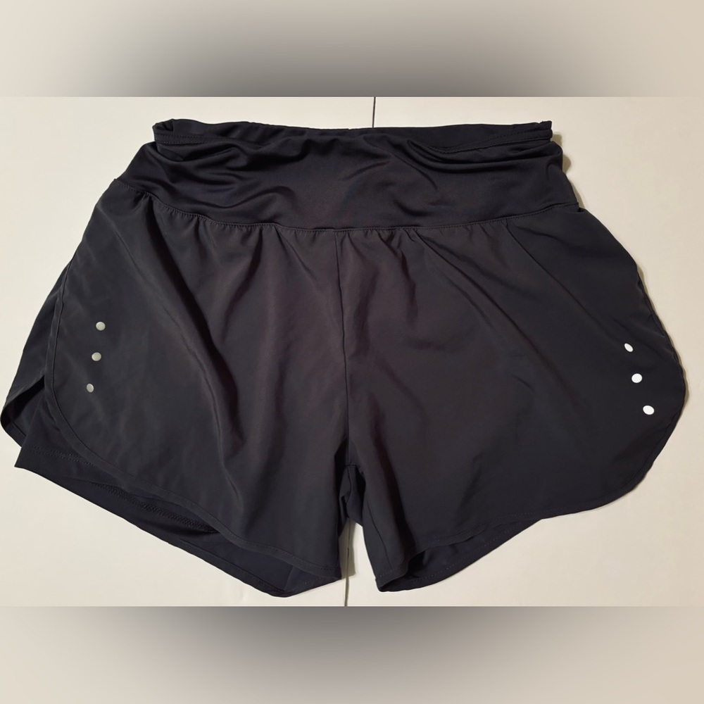 Ksmien Women’s Athletic Performance Shorts Black Size S, Pocket For Phone, Lined